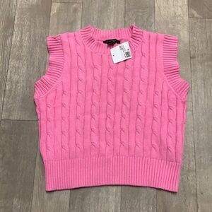 Womens Nwt Forever 21 Cable Knit‎ Sleeveless Sweater Vest